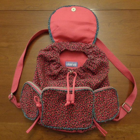 Pink Leopard Print Backpack - Picture 2 of 4
